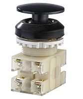 Выключатель кнопочный ВК30-10-22130-54 У2, черный, 2з+2р, гриб без фиксации, IP54, 10А. 660В (ЭТ) | код ET055279 | Электротехник