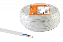 Провод ПГВВП 2х1 ГОСТ (бухта 100м) белый | код SQ0127-0551 | РЭМЗ ТМ