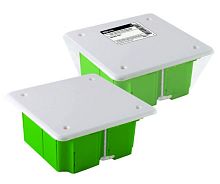 Распаячная коробка СП 92х92х45мм, крышка, метал. лапки, IP20, инд. штрихкод, TDM | код SQ1403-1021 | TDM