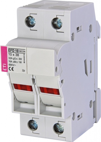 Разъединитель EFD 10 NEON 2p (с адаптером) | код 002540323 | ETI Разъединитель EFD 10 NEON 2p (с адаптером) | код 002540323 | ETI