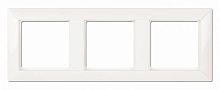 Рамка 3-местная для вертикальной и горизонтальной установки. Серия- Eco Profi. Материал- термопласт. Цвет- белый | код EP483WW | JUNG