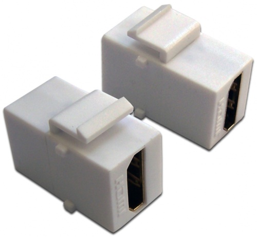 Модуль Keystone, HDMI, мама-мама, 180 градусов, белый | код LAN-OK-HDMI-V-WH | LANMASTER