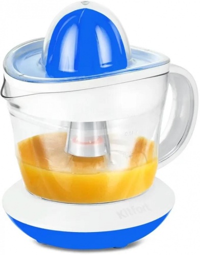Соковыжималка цитрусовая Kitfort КТ-1148-3 25Вт рез.сок.:700мл. белый/синий | код 2019651 | KITFORT Соковыжималка цитрусовая Kitfort КТ-1148-3 25Вт рез.сок.:700мл. белый/синий | код 2019651 | KITFORT