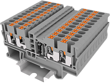 TP2.5-4L/R-GY Клемма TP 2-2 проходная со встроенным диодом, Push-in, сеч.2.5мм2, сер., шт | код TP2.5-4L/R-GY | SUPU