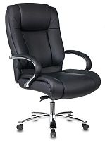 Кресло руководителя Бюрократ T-9925SL черный кожа крестов. металл хром | код 1215692 | БЮРОКРАТ