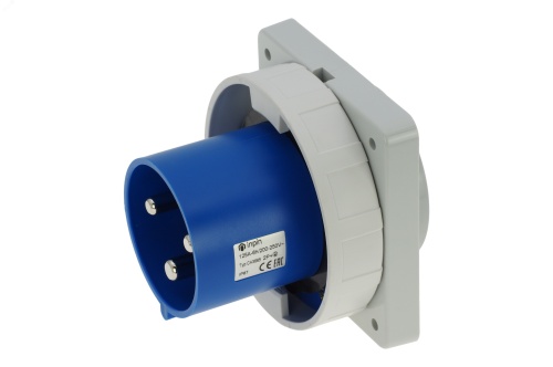 Вилка встраиваемая 125A/230V/1P+N+E/IP67, фланец 130x130 | код CA3665 | INPIN