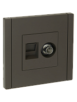 FORTE&PIANO Роз. двойная TV+RJ45 кат.6 FP337 сер. IEK | код FP-AK20-2-K03 | IEK