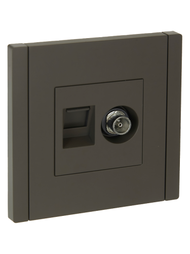 FORTE&PIANO Роз. двойная TV+RJ45 кат.6 FP337 сер. IEK | код FP-AK20-2-K03 | IEK