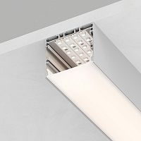 Профиль алюминиевый CAB257 накладной "Линии света"(50х35) серебр. 2м (в компл 2 заглушки 4 крепежа) FERON 10368