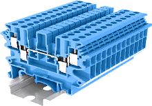 303942 Клемма UK 2-2 проходная винтовая, сеч.2.5мм2, синяя, шт | код 303942 | SUPU