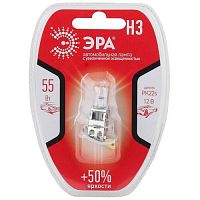 Лампа автомобильная H3 12В 55Вт +50% PK22s BL (лампа головного света; противотум. огни) блист. ЭРА Б0037571