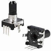 Энкодер инкрементальный двухканальный без переключателя RUICHI EC12E, 5 В, 24 импульса, длина вала 15 мм от корпуса, пластик | код 115427 | Ruichi