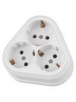 Розетка треугольная 2П+3 открытой установки IP20 16A белая Ладога TDM | код SQ1801-0138 | TDM