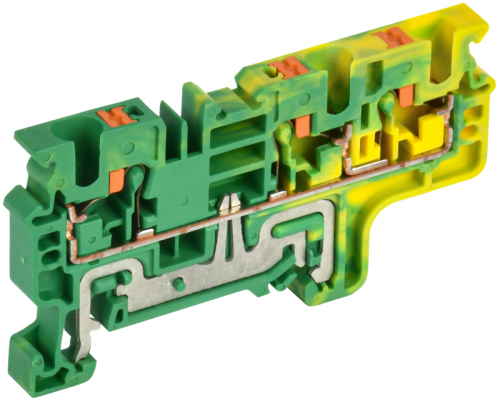 Колодка клеммная CP-MC-PEN земля 3 вывода 4мм2 IEK | код YCT22-03-3-K52-004 | IEK