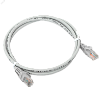 Патч-корд TERACOM PRO Cat.5E неэкранированный UTP оболочка PVC серый (1.0м) | код TRP-5EUTP-PVC-1M-GY | EKF