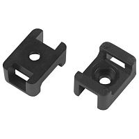 Площадка с монтажным отверстием под хомуты 22х16 мм чёрная М4 10 штук NO-225-314 | код Б0066712 | ЭРА