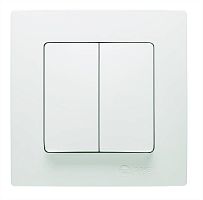 ВЫКЛЮЧАТЕЛЬ 2 КЛАВИШНЫЙ LILLIUM NATURAL KARE | код 32001003 | Makel