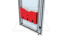 Карман из стали для документов большого формата, ширина щита 600мм, крепеж, RAL7035 | код 994-706 | Tekpan