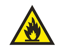 Знаки электробезопасности знак Пожароопасно 150?150?150мм HLT | код 081-26-027 | HLT