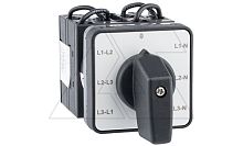 Переключатель вольтметра UKT0-3-8007/E, 20A, тип LL-0-LN (линейное-0-фазное), на дверь, фронт IP65 | код UKT0-3-8007/E | Kripal