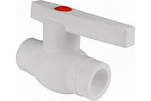Кран шаровой 50 Optima металл. шар полипропиленовый PPR белый | код VALF 10145050 | VALFEX