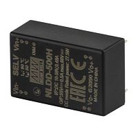 Источник питания DC-DC драйвер светодиодов, 60Вт, вход 10…56В DC, выход 500мА/6…52В, дист. упр. питанием и ШИМ димминг, пластиковый герметичный корпус 32.1x20.5x12.5мм, для монтажа на плату, -40…+50С | код NLDD-500H | MeanWell