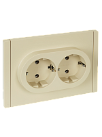 FORTE&PIANO Роз. 2-я с з/к без з/ш б/к 16А FP424 ван. IEK | код FP-R21-16-1-K10 | IEK