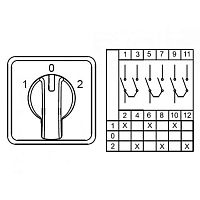 800 132, CS020053S, Трехпозиционные Переключатели (1-0-2) , 3 FAZ 20 A 60градус. | код 0.0.0.8.00132 | KLEMSAN