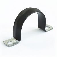 Скоба металлическая двухлапковая с полимерным покрытием СМД-П d38-40 мм (50шт/300шт уп/кор) Промрукав | код PR08.6020 | ПРОМРУКАВ