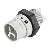 Вилочный разъем в панель М16, IP68(69k), 3 полюса, цвет: серый, номинальные характеристики: 250V+PE 16A, серия gesis RST MINI | код 46.032.5053.0 | Wieland