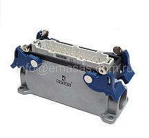 Вилка, 4-фиксатора, боковой ввод, 24 полюса, 16А | код EBM24FD14 | EMAS