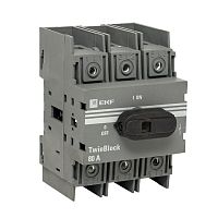 Рубильник PROxima 80А 3P, фронтальное исполнение, без рукоятки | код. tb-80-3p-f | EKF