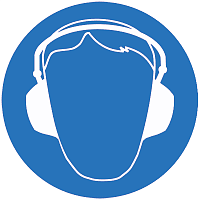 Знак М 02 Работать в защитной каске (шлеме) ф200 мм, пластик ГОСТ Р 12.4.026-2001 EKF | код pn-m-02 | EKF