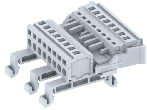 Разъем на 9 полюсов штепсельного типа, монтаж на DIN-рейку TS 35, шаг 5,08 мм DPSC5.08WF-9W(G) | код 2302030900 | Elmex