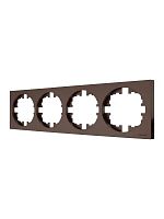 Рамка 4-м OSEN горизонт. квадрат шоколадLEZARD 743-7300-149