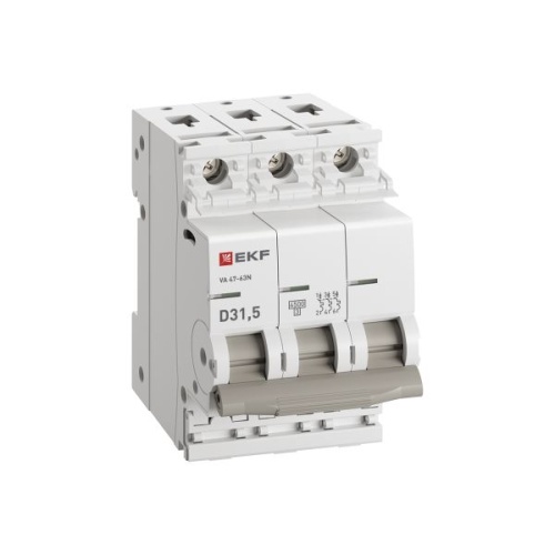Автоматический выключатель ВА 47-63N 3P 31,5А (D) 4,5 кА PROXIMA EKF | код M634331T5D | EKF фото 4 Автоматический выключатель ВА 47-63N 3P 31,5А (D) 4,5 кА PROXIMA EKF | код M634331T5D | EKF фото 4