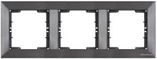 Candela - Рамка 3 поста, к механизмам серии 21, горизонтальный монтаж, дымчатый | код 2125-800-1395 | Mutlusan