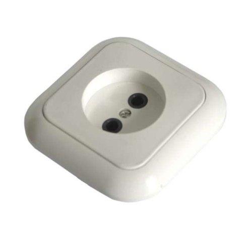 Розетка 1-м СП 16А IP20 без заземл. бел. БЕЛТИЗ | код РС 16-006 | ЧУП Элект Белтиз