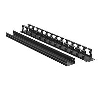 Органайзер кабельный с крышкой 1U, глубина 40 мм, для 19'' IT-корпусов ДКС серии STI/CQE, RAL9005 | код R5CP1941HEB | DKC