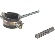 Хомут трубный с рез.профилем (32-35мм) 1' M8 оцинкованный | код ХТР (32-35мм) 1 M8 | КМП