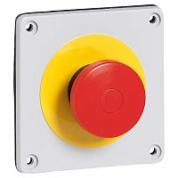 Заглушка с кнопкой Osmoz - P17 Tempra Pro - грибовидная кнопка ''тяни-толкай'' - 2 Н.З. контакта | код 057740 | Legrand