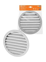 Решетка вентиляционная круглая алюминиевая с москитной сеткой, с фланцем d200, внеш. D225, TDM | код SQ1807-0804 | TDM