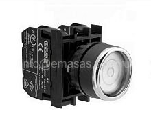 Кнопка с фиксацией белая B102FB (1НО+1НЗ) | код B102FB | EMAS