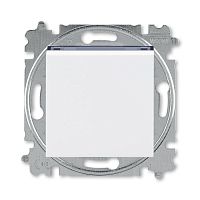 Выключатель одноклавишный Levit белый / дымчатый чёрный | код 3559H-A01445 62W | ABB