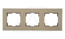 Rita - Рамка 3 поста, горизонтальный монтаж, антрацит | код 2220-800-1386 | Mutlusan