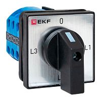 Переключатель кулачковый ПК-1-94 10А 4P для амперметра IP65 EKF | код pk-1-94-10-65 | EKF