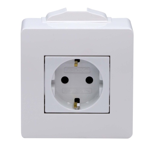 Коробка в сборе с силовой розеткой, белая | код 10482 | DKC Коробка в сборе с силовой розеткой, белая | код 10482 | DKC