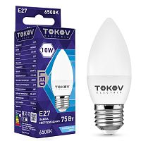 Лампа светодиодная 10Вт С37 6500К Е27 176-264В | код. TKE-C37-E27-10-6.5K | TOKOV ELECTRIC