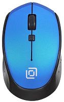Мышь Оклик 488MW черный/синий оптическая (1600dpi) беспроводная USB для ноутбука (4but) | код 1196569 | Oklick