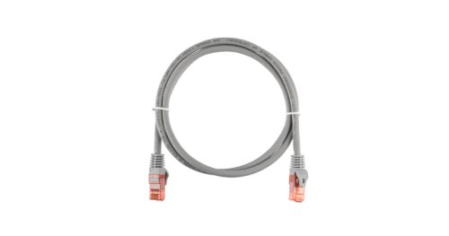 Коммутационный шнур NIKOMAX Essential Line U/UTP 4 пары, Кат.6a (Класс Ea), 500МГц, 2хRJ45/8P8C, T568B, заливной, с защитой защелки, многожильный, BC (чистая медь), 25AWG (7x0,175мм), LSZH нг(А)-HFLTx, серый, 0,3м | код NMC-PC4UA55B-ES-003-C-GY (0)